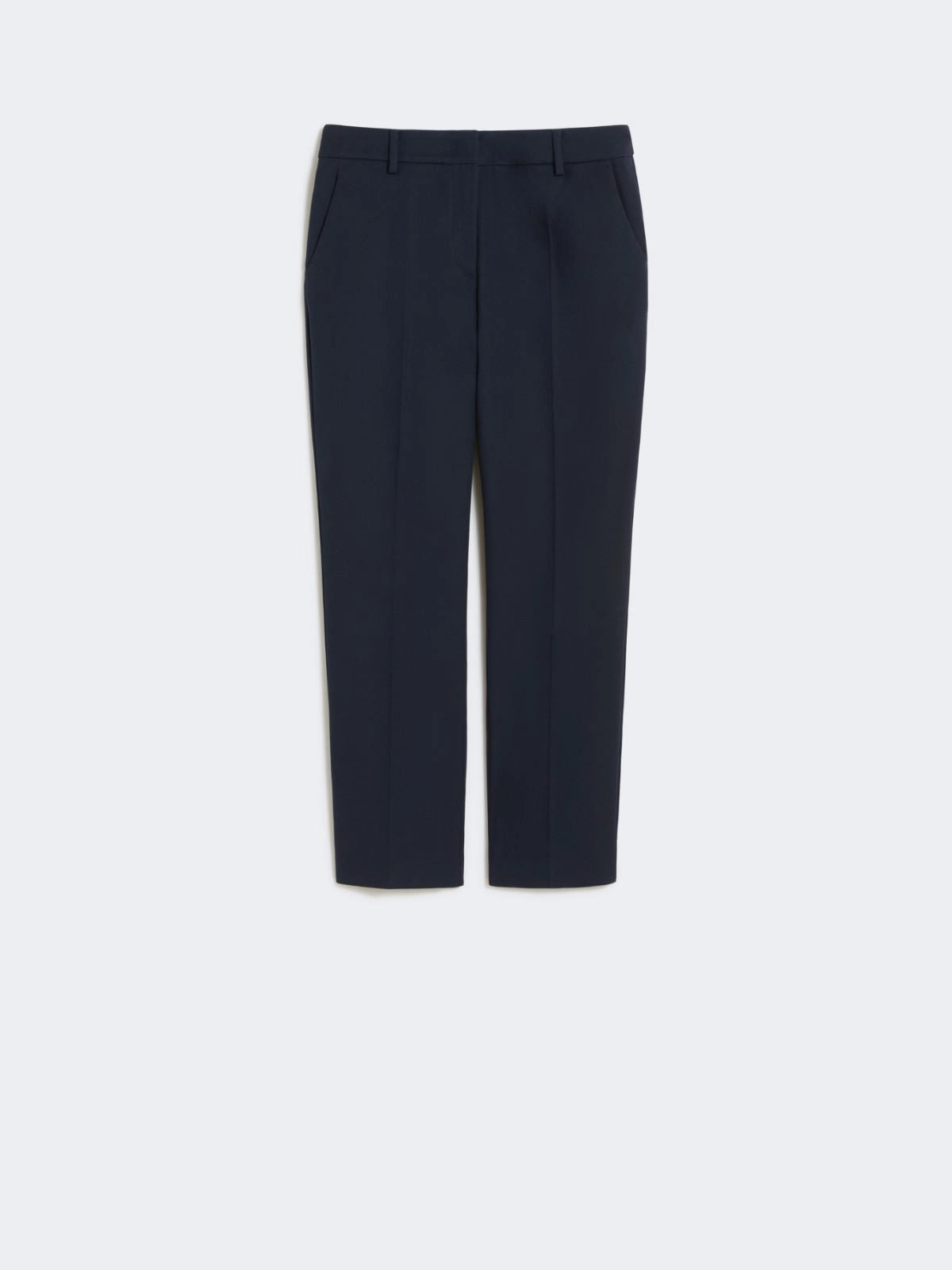 Max Mara Weekend Navy Stretch Cotton Straight Leg Ankle Length Trousers WKDVITE
