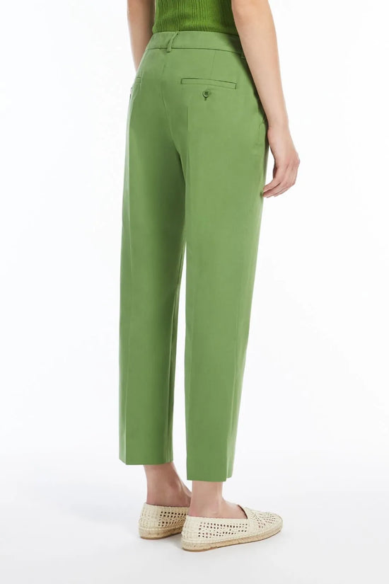 Max Mara Weekend green stretch gaberdine trousers Cecco