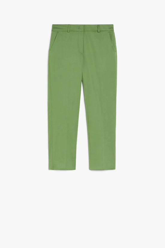 Max Mara Weekend green stretch gaberdine trousers Cecco