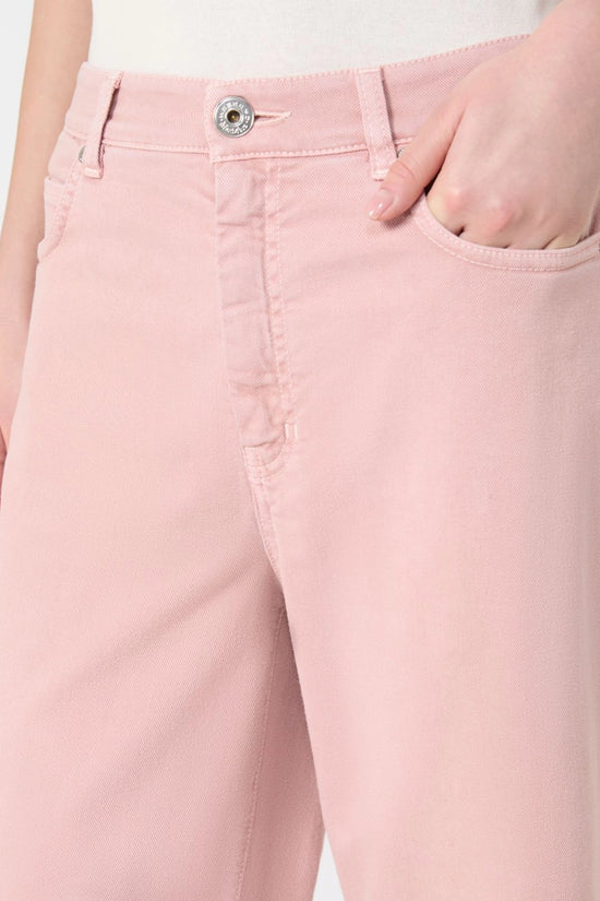 Max Mara Weekend Pink Cotton Drill Wide-Leg Trousers - WKDMEDINA