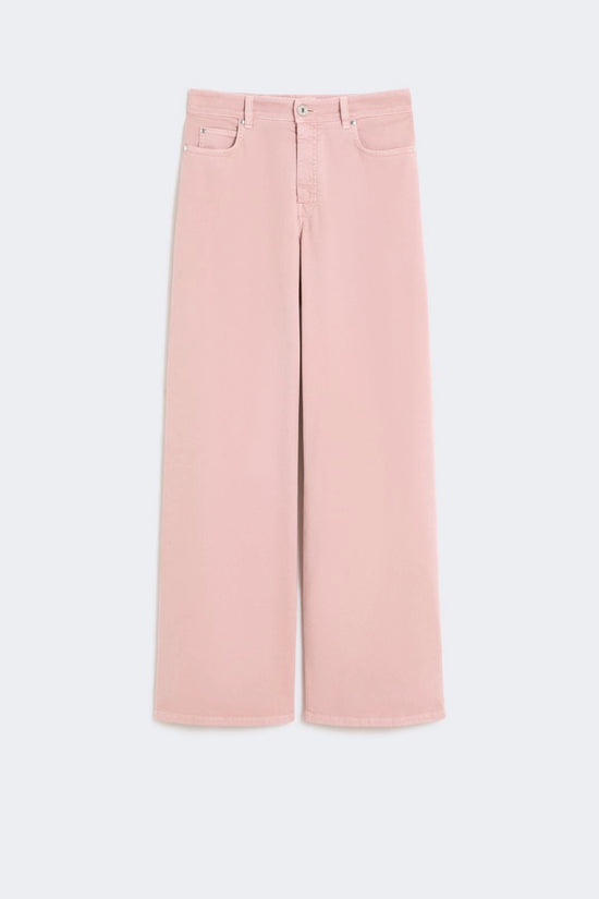 Max Mara Weekend Pink Cotton Drill Wide-Leg Trousers - WKDMEDINA