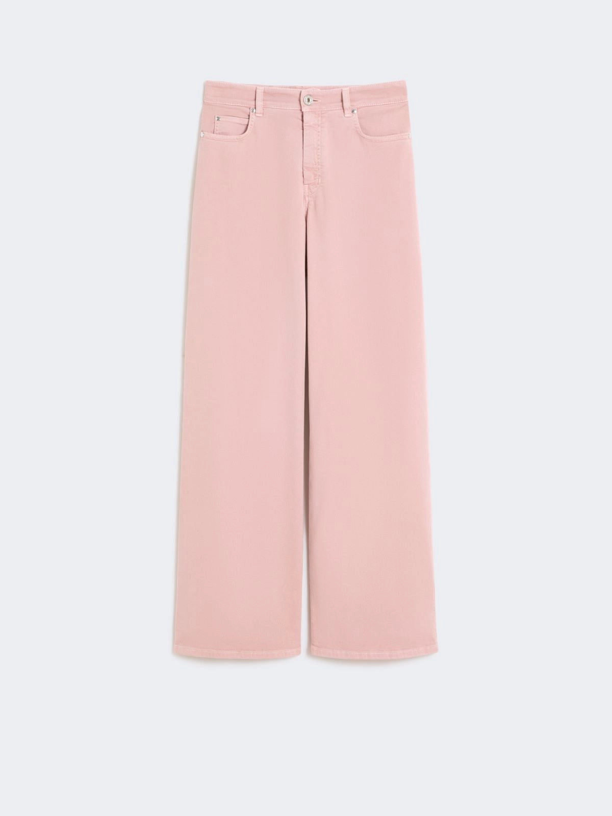 Max Mara Weekend Pink Cotton Drill Wide-Leg Trousers - WKDMEDINA