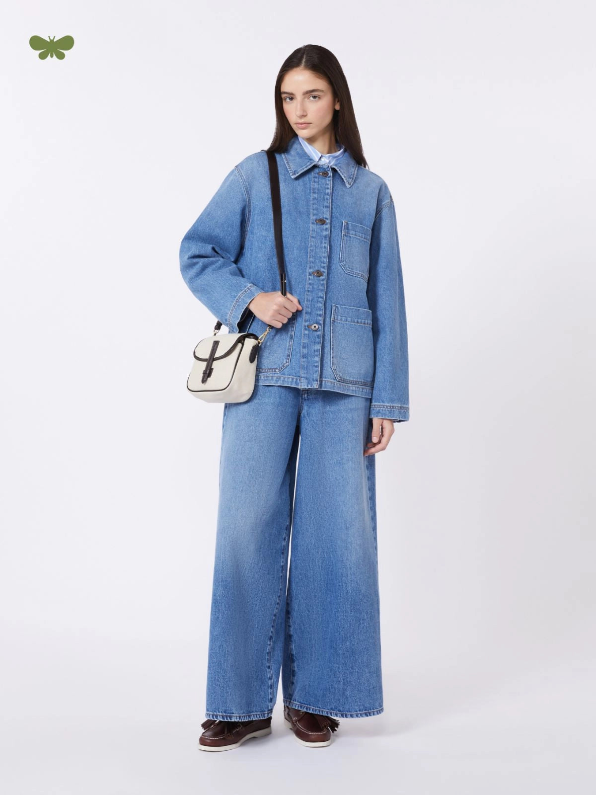 Max Mara Weekend Cotton Denim Wide Leg 5-Pocket Jeans WKDABETE Max Mara Weekend Cotton Denim Wide Leg 5-Pocket Jeans WKDABETE