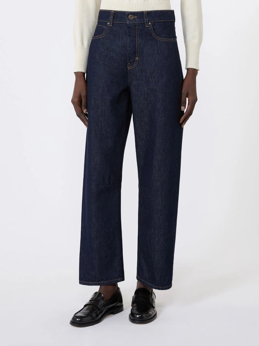Max Mara Weekend Dark Denim Barrel Leg Denim Jeans