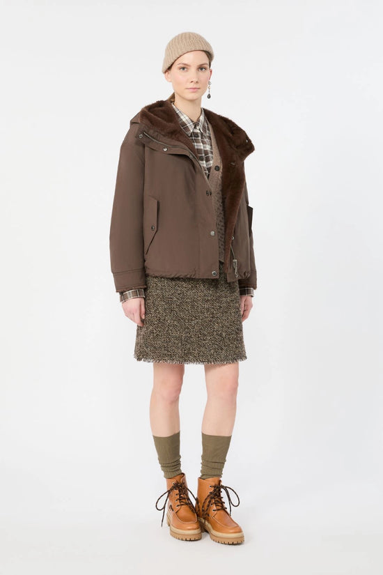 Max Mara Brown Checked Flannel Shirt