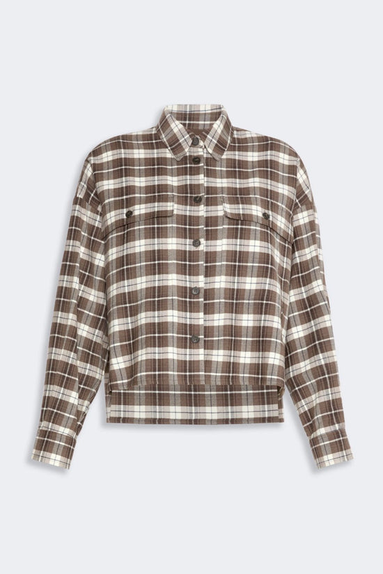 Max Mara Brown Checked Flannel Shirt