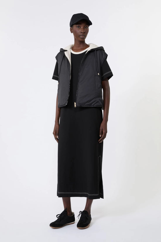 Max Mara Weekend Black Reversible Water-Repellent Canvas Padded Gilet WKDACCENNI