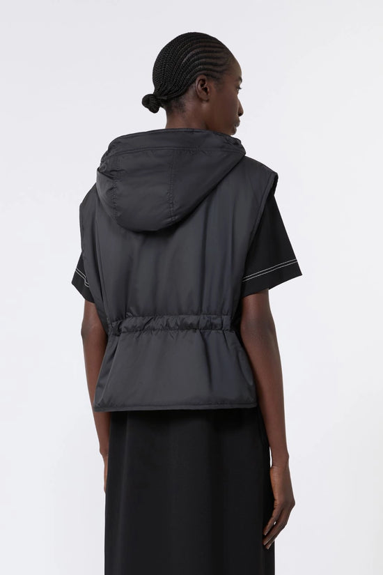 Max Mara Weekend Black Reversible Water-Repellent Canvas Padded Gilet WKDACCENNI
