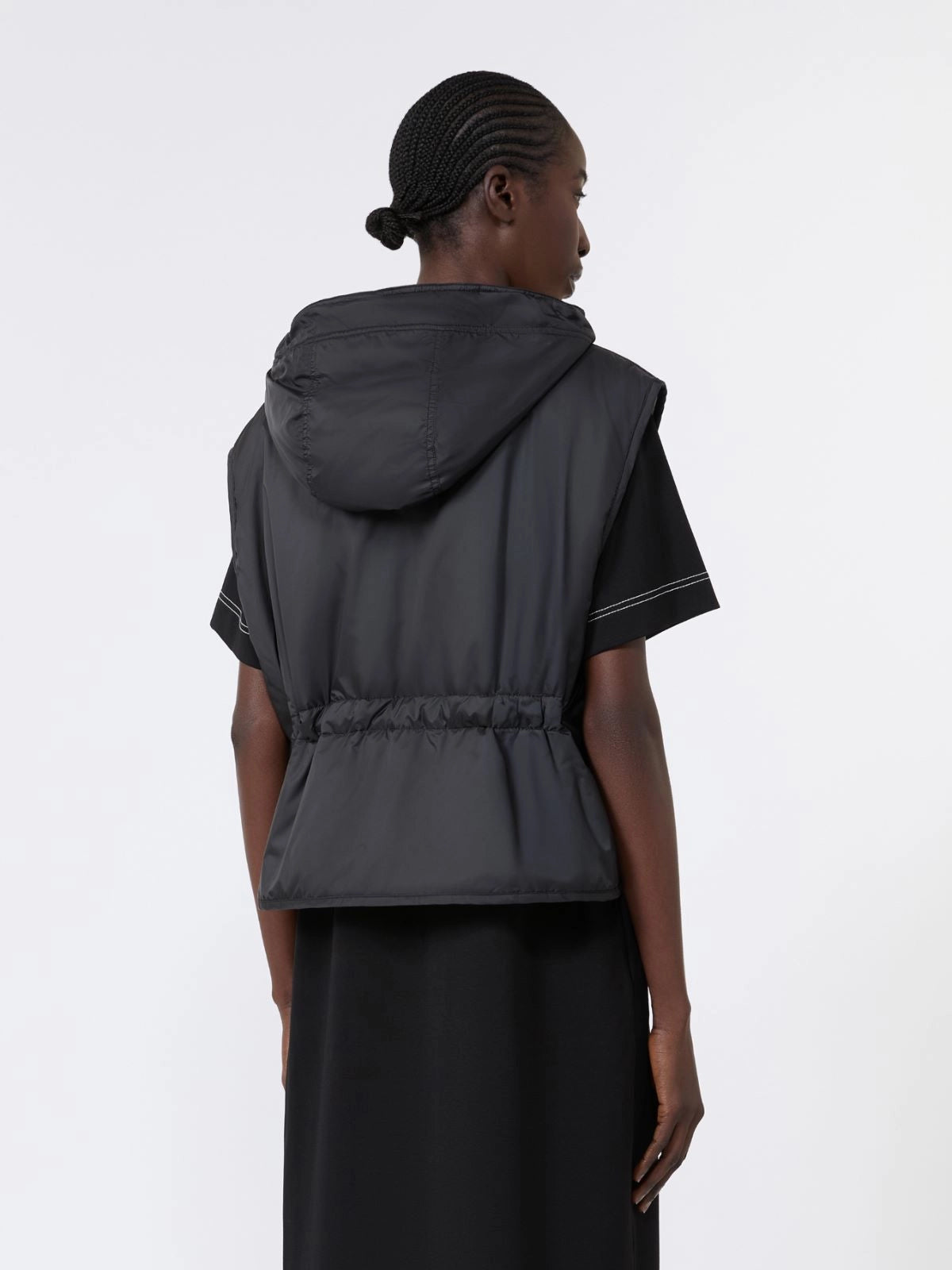 Max Mara Weekend Black Reversible Water-Repellent Canvas Padded Gilet WKDACCENNI