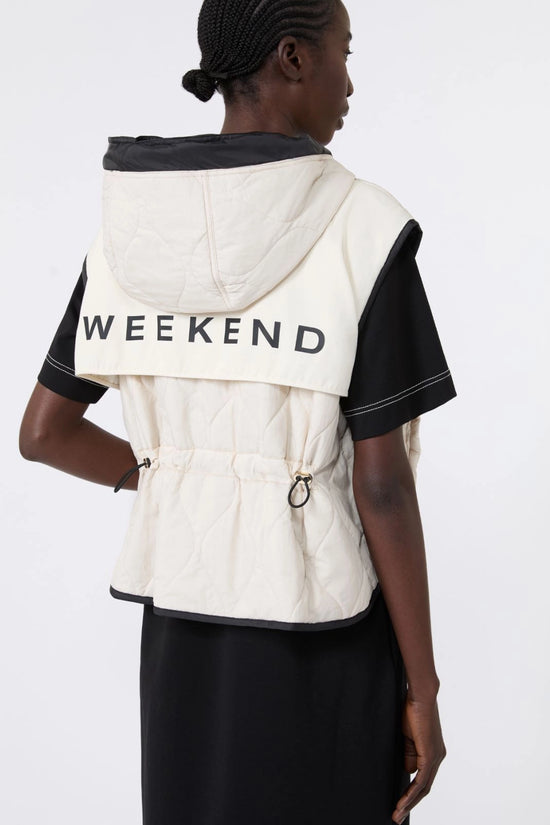 Max Mara Weekend Black Reversible Water-Repellent Canvas Padded Gilet WKDACCENNI