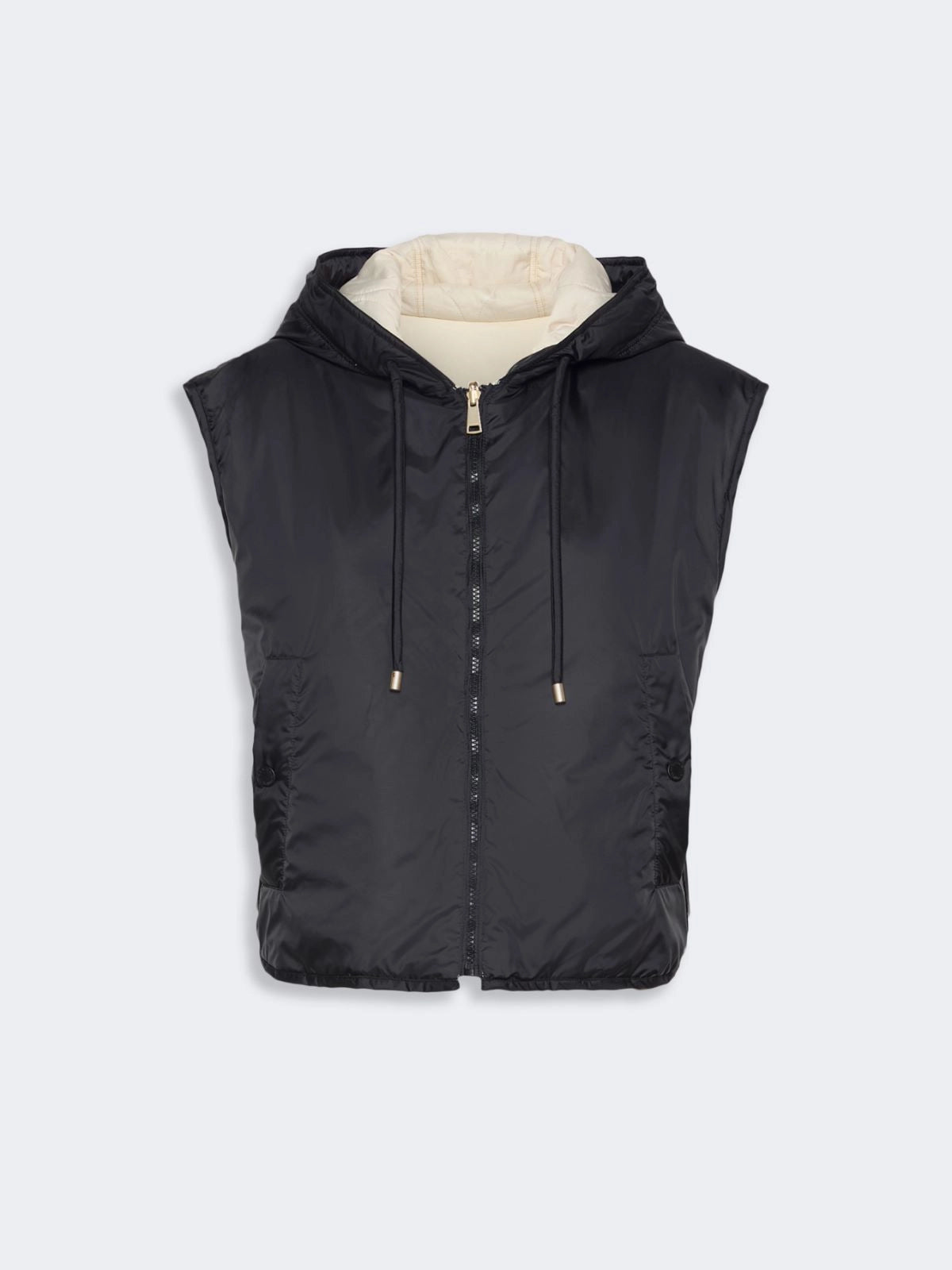 Max Mara Weekend Black Reversible Water-Repellent Canvas Padded Gilet WKDACCENNI