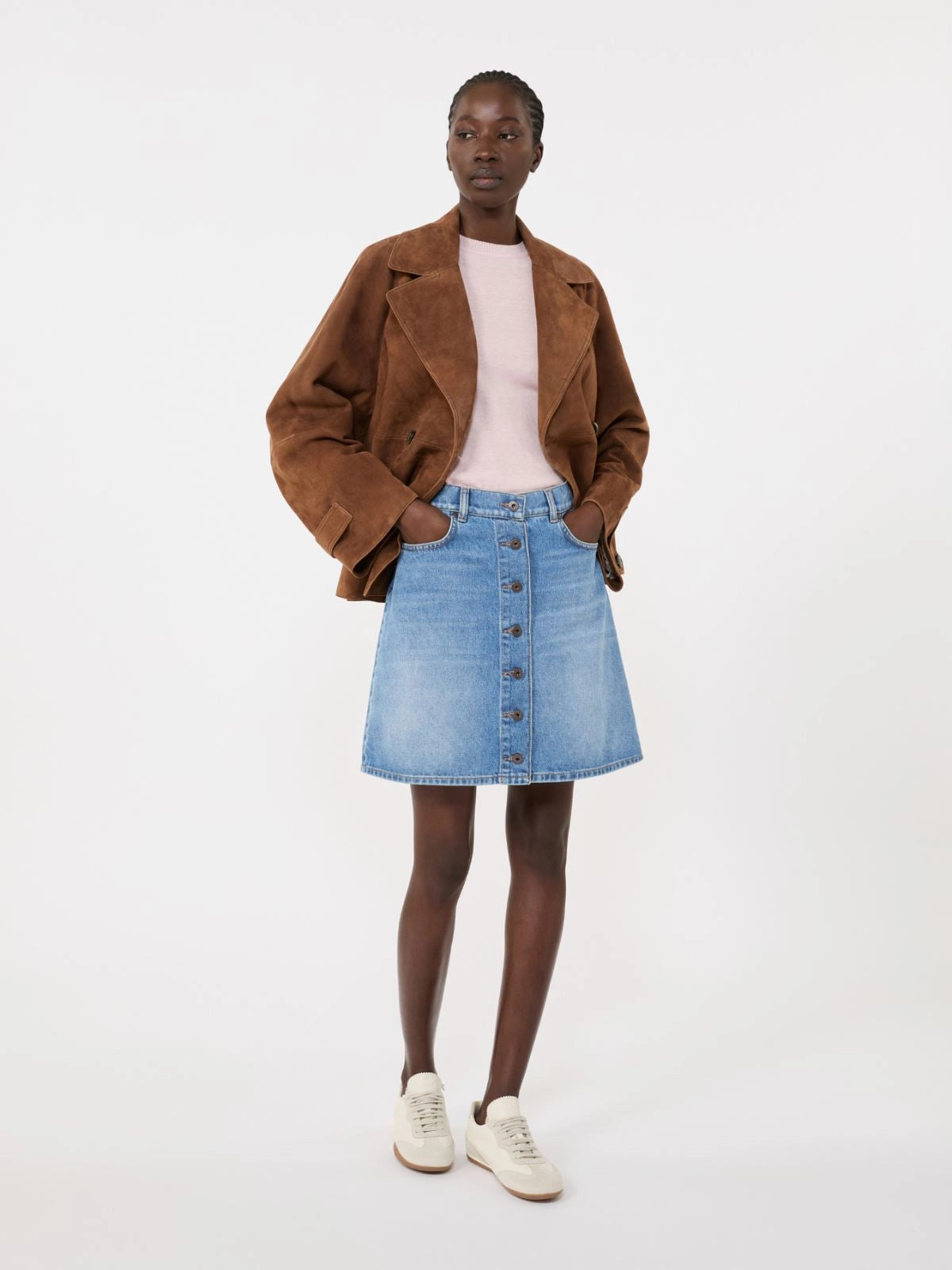 Max Mara Weekend Pink Wool and Cashmere Crew Neck Sweater WKDVENTO