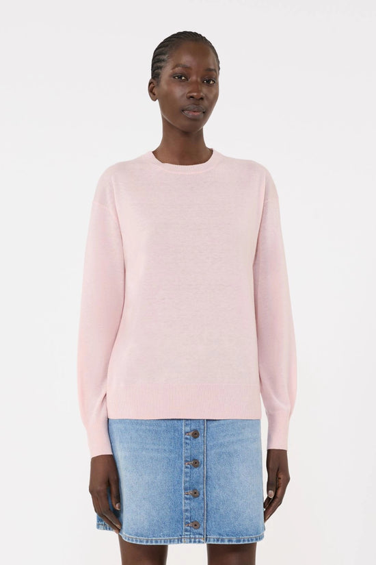 Max Mara Weekend Pink Wool and Cashmere Crew Neck Sweater WKDVENTO