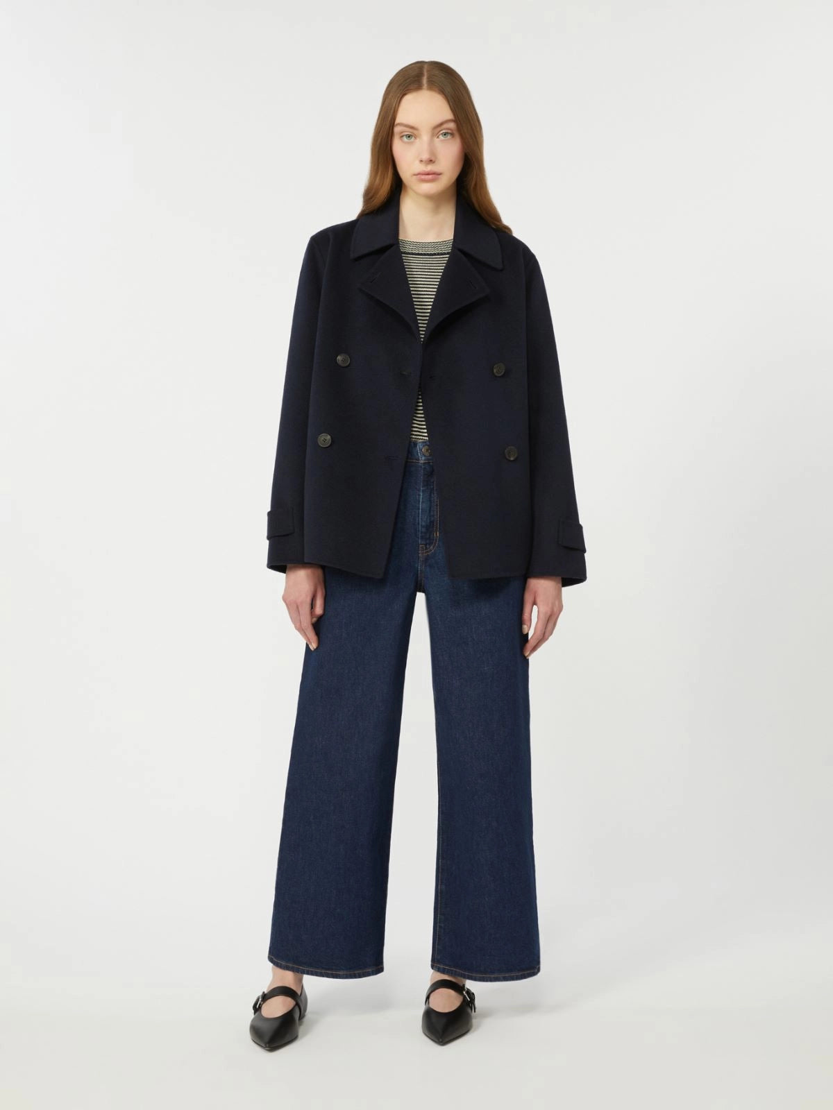 Max Mara Weekend Navy Stripe Cotton Crew Neck Sweater WKDGIOVANE