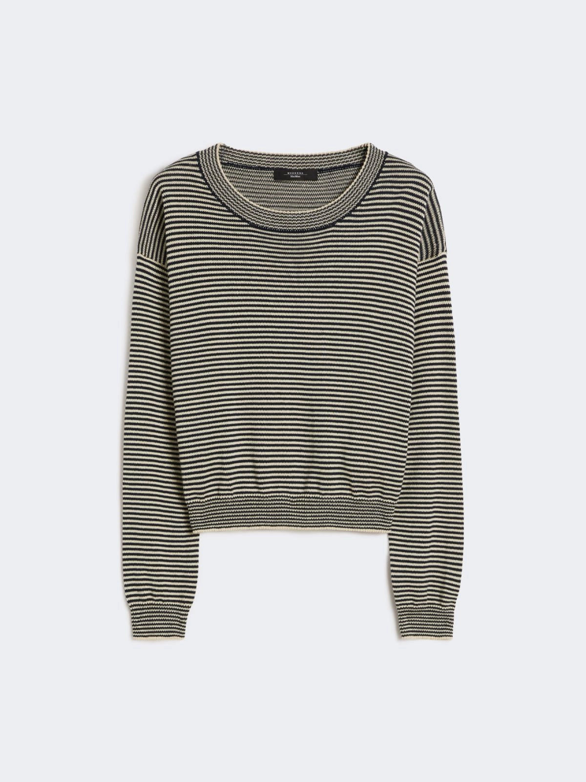 Max Mara Weekend Navy Stripe Cotton Crew Neck Sweater WKDGIOVANE