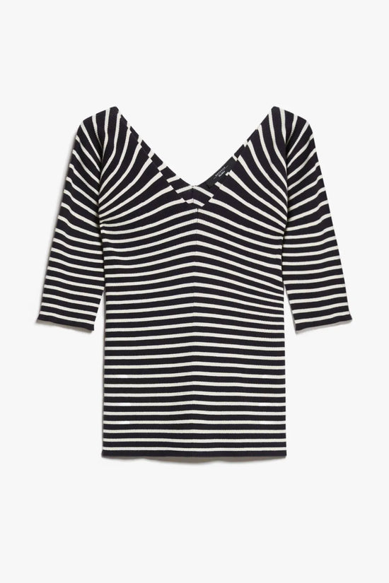 Max Mara Weekend stripe v neck sweater Oceano