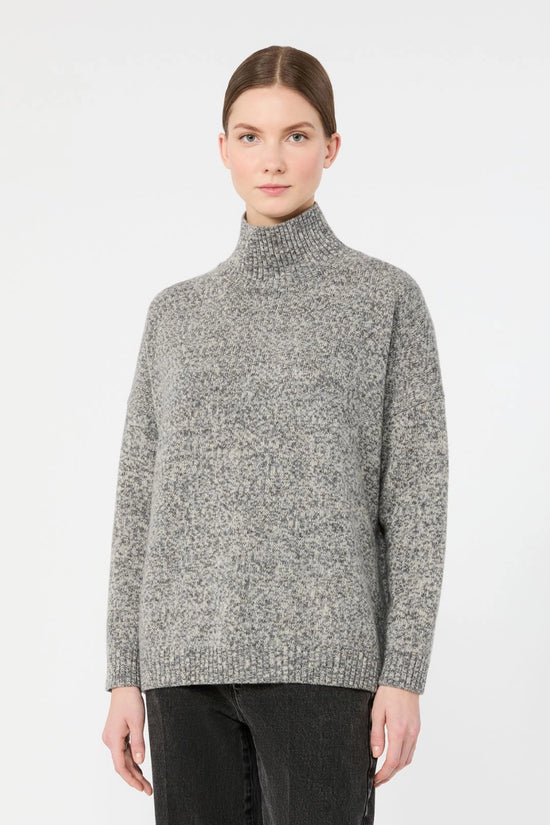 Max Mara Weekend Grey Wool Knit Turtleneck Sweater