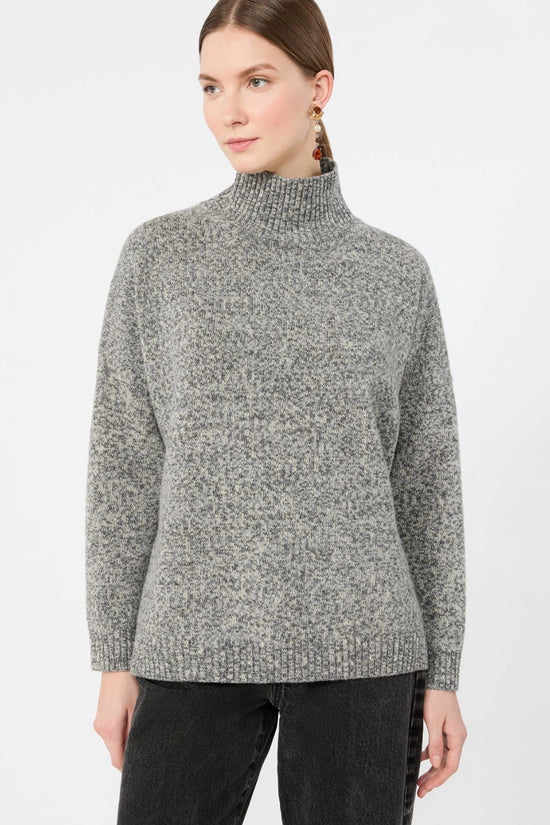 Max Mara Weekend Grey Wool Knit Turtleneck Sweater