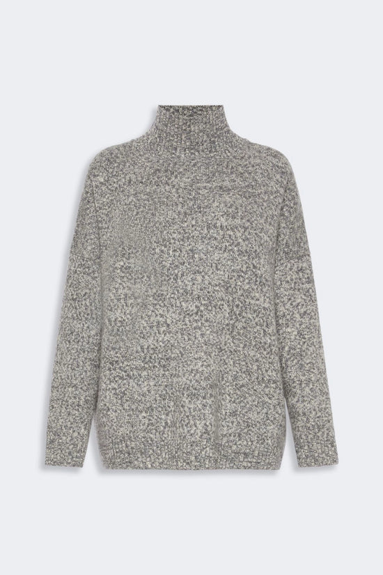 Max Mara Weekend Grey Wool Knit Turtleneck Sweater