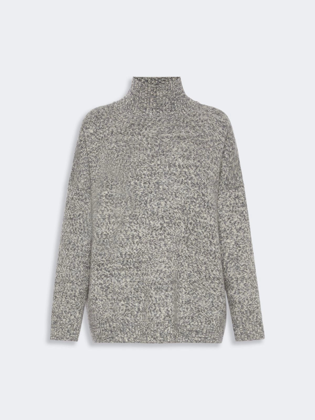Max Mara Weekend Grey Wool Knit Turtleneck Sweater