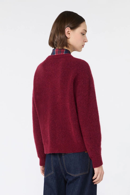Max Mara Weekend Bordeaux Alpaca and Wool Blend Sweater