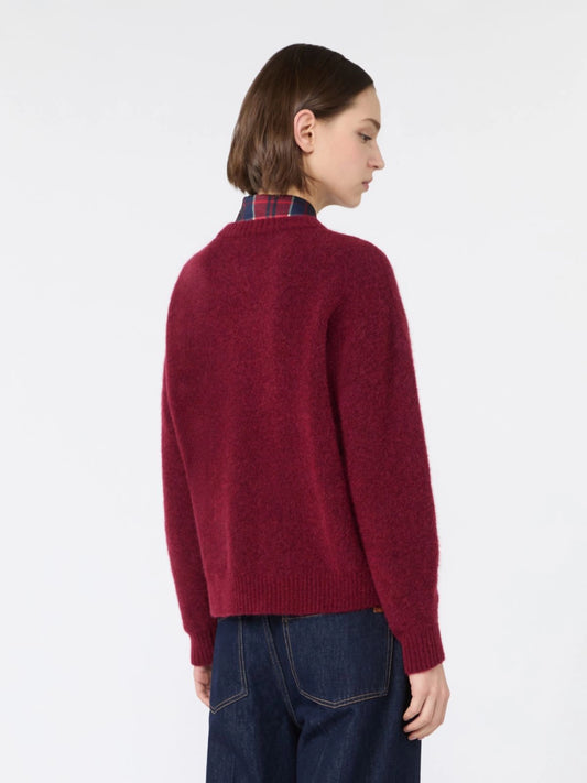 Max Mara Weekend Bordeaux Alpaca and Wool Blend Sweater