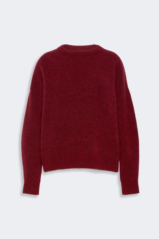 Max Mara Weekend Bordeaux Alpaca and Wool Blend Sweater