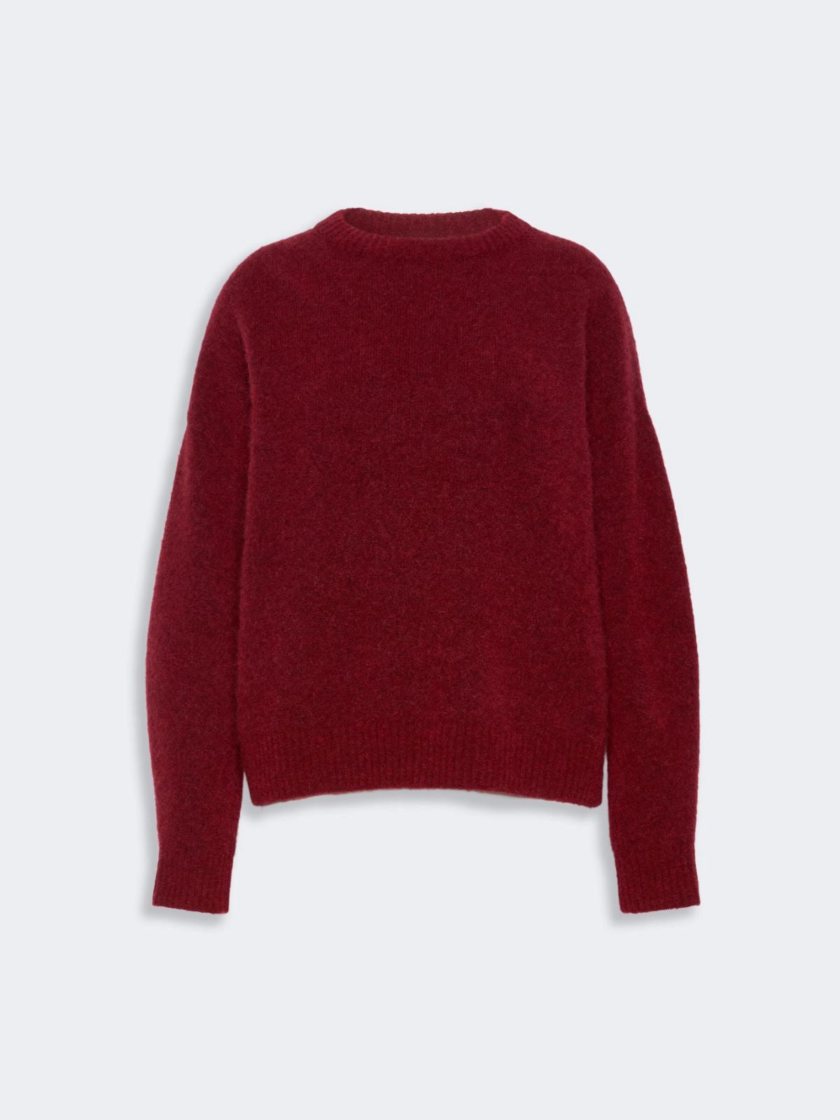 Max Mara Weekend Bordeaux Alpaca and Wool Blend Sweater