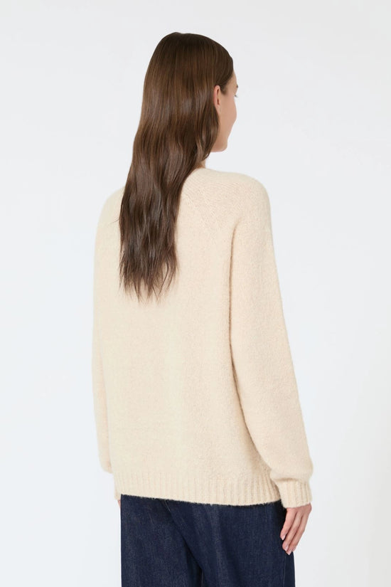Max Mara Weekend Sand Alpaca and Wool Crew Neck Sweater
