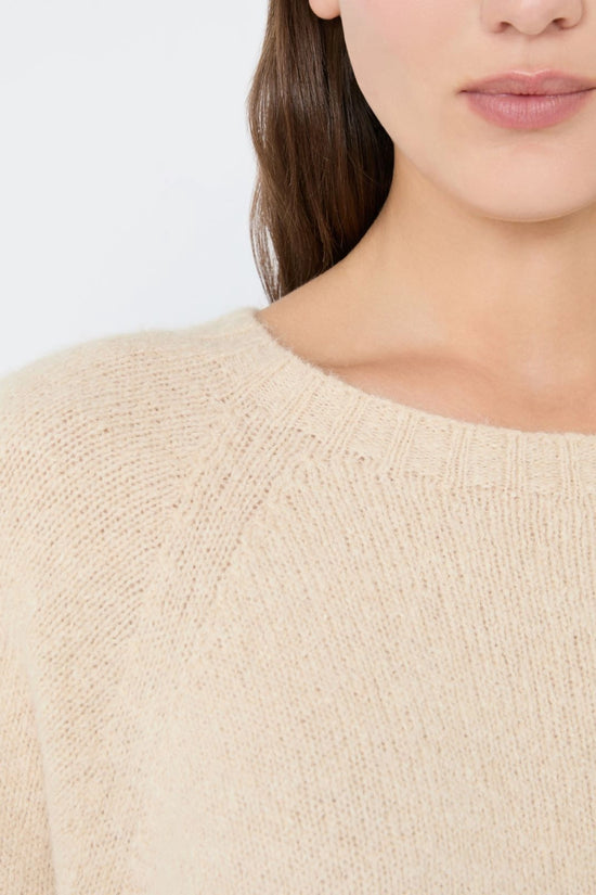 Max Mara Weekend Sand Alpaca and Wool Crew Neck Sweater