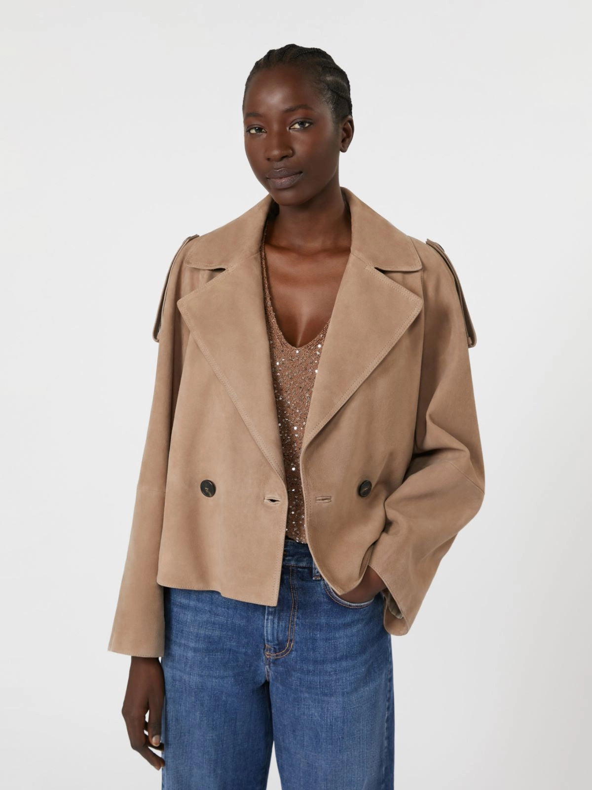 Max Mara Weekend short suede jacket Maga