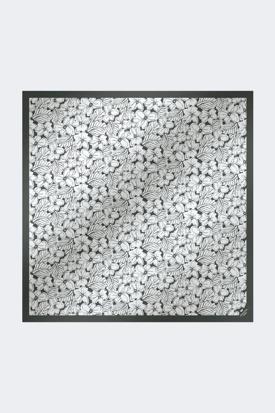 Max Mara Weekend White Floral Print Modal and Silk Maxi Square Scarf
