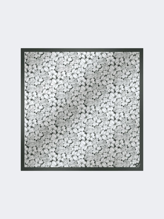 Max Mara Weekend White Floral Print Modal and Silk Maxi Square Scarf WKASARONG