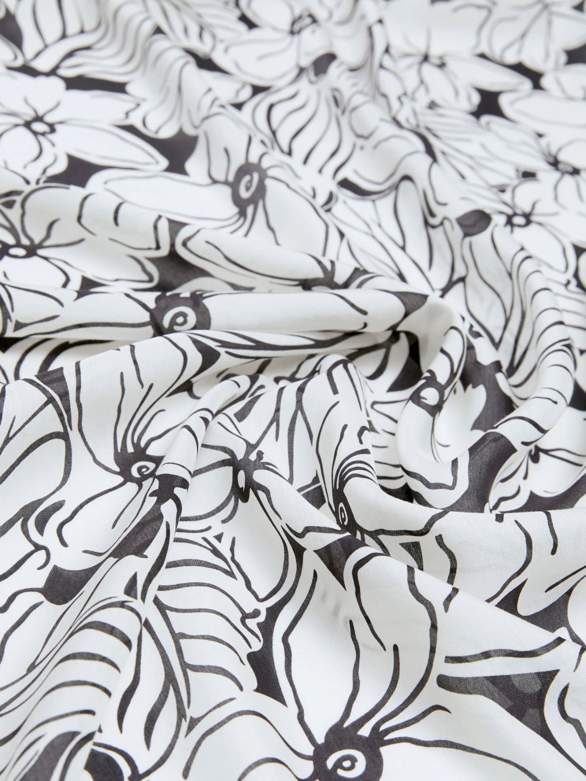 Max Mara Weekend White Floral Print Modal and Silk Maxi Square Scarf