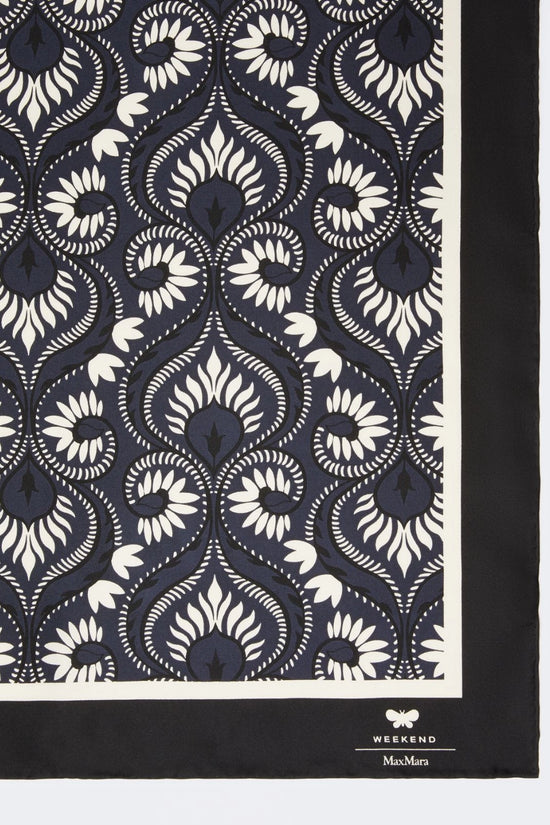 Max Mara Weekend Navy Square Silk Scarf