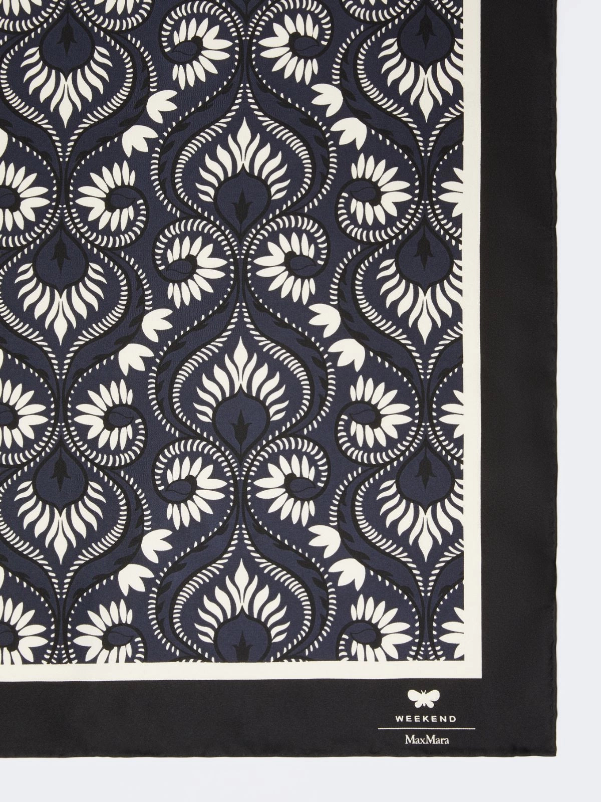 Max Mara Weekend Navy Square Silk Scarf