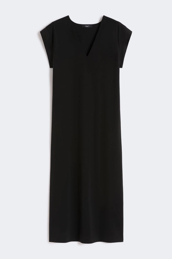 Max Mara Weekend Black Milano Jersey V neck Dress