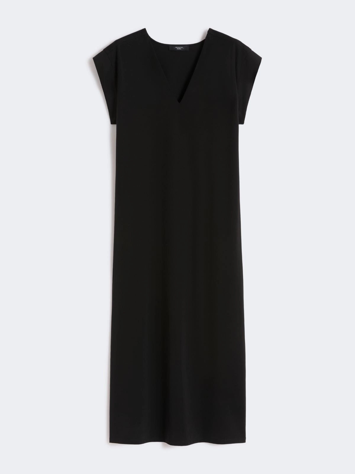 Max Mara Weekend Black Milano Jersey V neck Dress