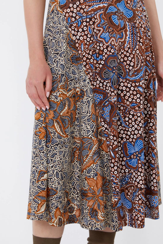Max Mara Weekend Tobacco Sleeveless Printed Jersey Midi Dress