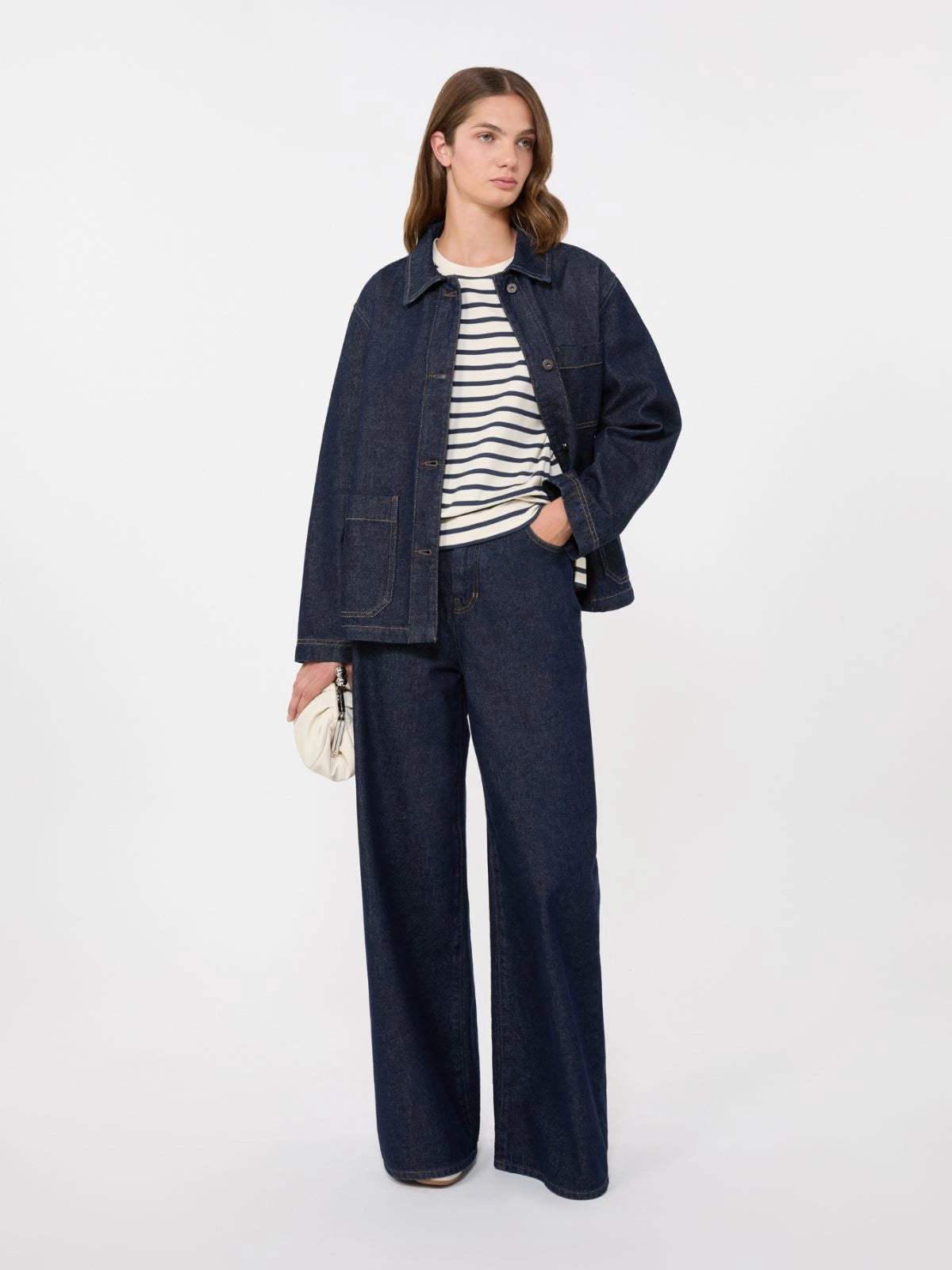 Max Mara Weekend Ecru Striped Boxy Short-Sleeve T-Shirt WKDMULTID