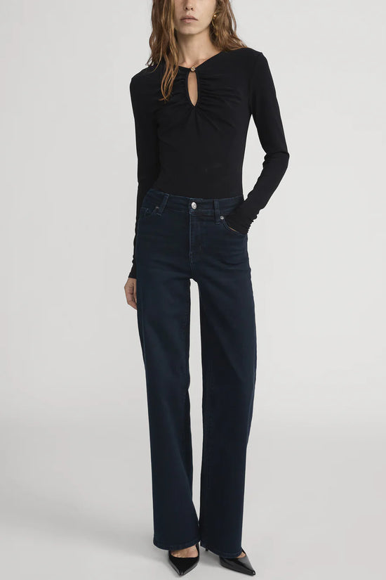 Frame Palazzo Jeans Century Blue – High Rise, Ultra-Stretch, Wide-Leg Fit LSP814