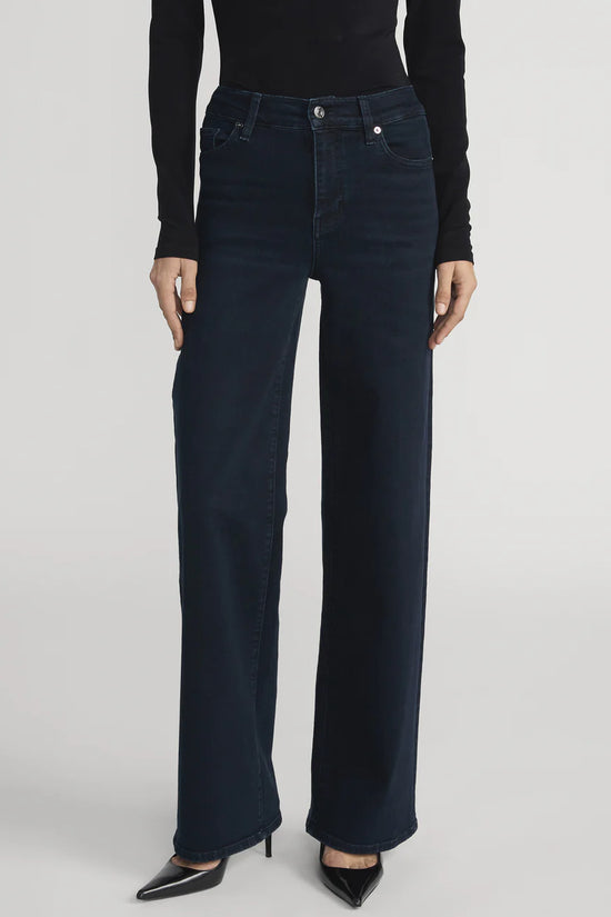 Frame Palazzo Jeans Century Blue – High Rise, Ultra-Stretch, Wide-Leg Fit LSP814