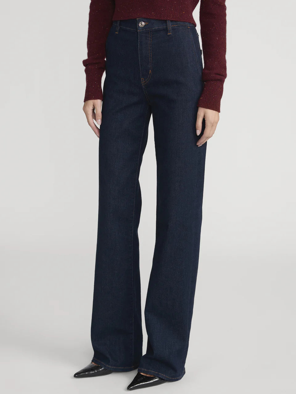 Frame Rinse High Rise Straight Long Length Jeans 1026814