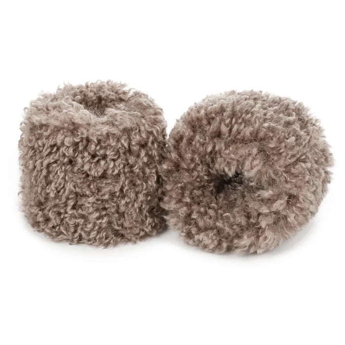 Helen Moore Taupe Double-Sided Faux Fur Wrist Warmer