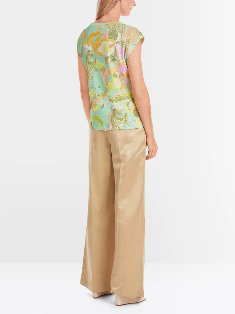 Marc Cain leaf print t-shirt YC48.23 J36