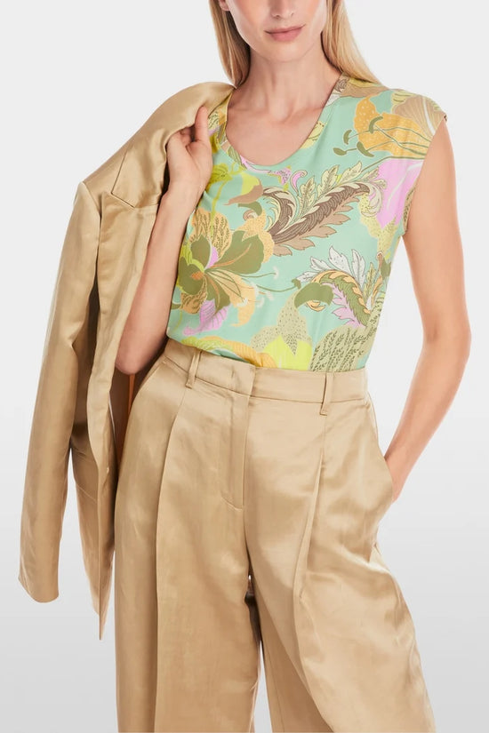 Marc Cain leaf print t-shirt YC48.23 J36