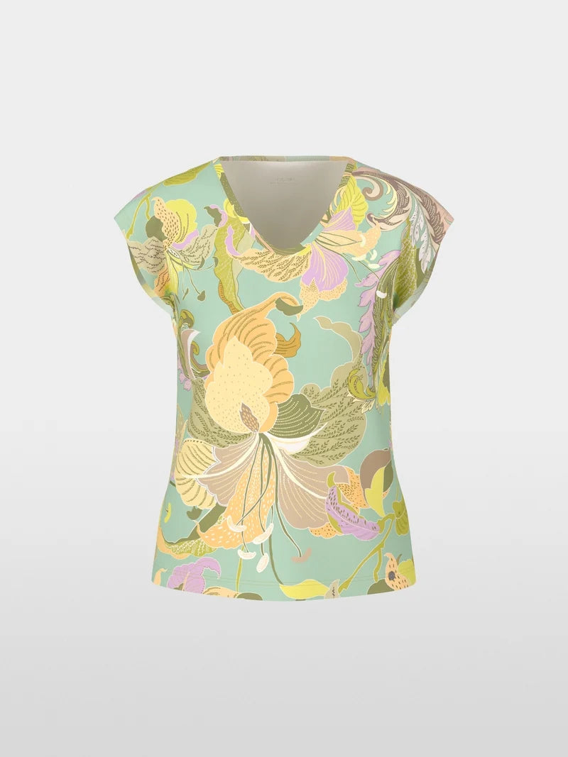 Marc Cain leaf print t-shirt YC48.23 J36