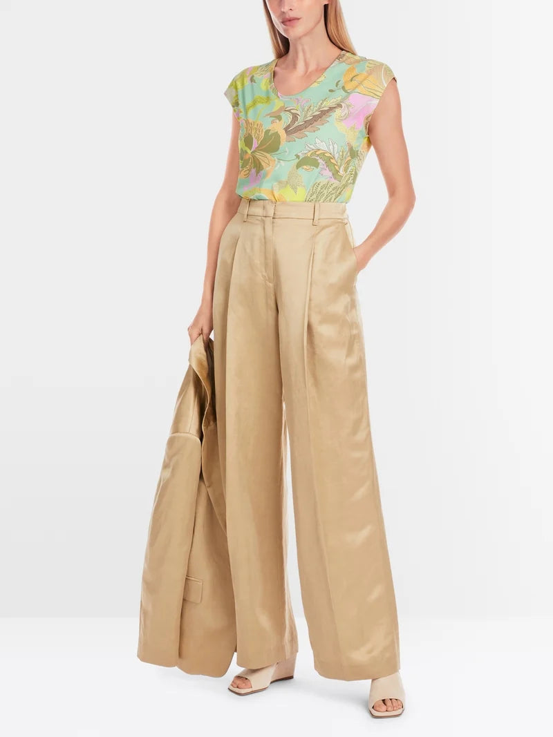 Marc Cain leaf print t-shirt YC48.23 J36