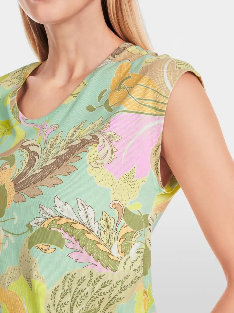 Marc Cain leaf print t-shirt YC48.23 J36