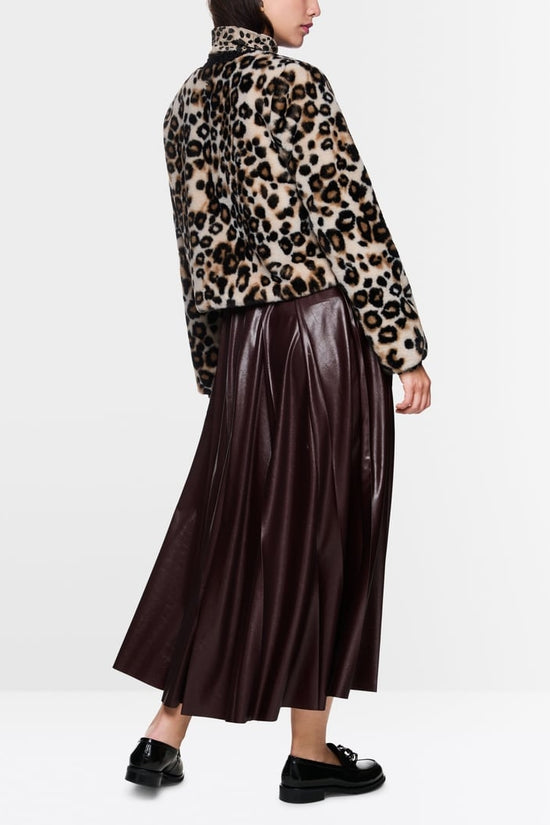 Marc Cain short leopard print jacket Zc12.04 w41